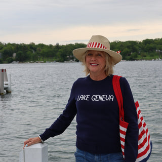 100% Cotton Lake Geneva Classic Crewneck Sweater