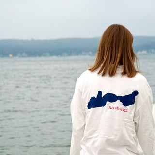 Lake Geneva Unsalted No Sharks® Long Sleeve T-Shirt