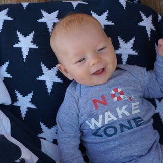 Long Sleeve No Wake Zone Onesie