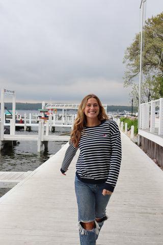 Women's Striped Burgee Sweatshirt