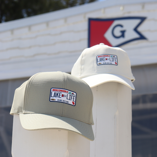 WI Lake Life License Plate Hat
