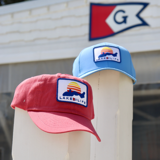 Embroidered Lake Sunset Patch Hat