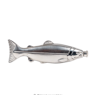 Bass Fish Flask Stainless Steel