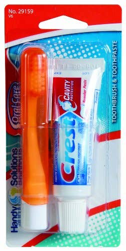 Emergency Crest Travel Toothpaste & Toothbrush